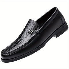 Men's Textured Loafer Shoes Non slip Slip On Dress Shoes