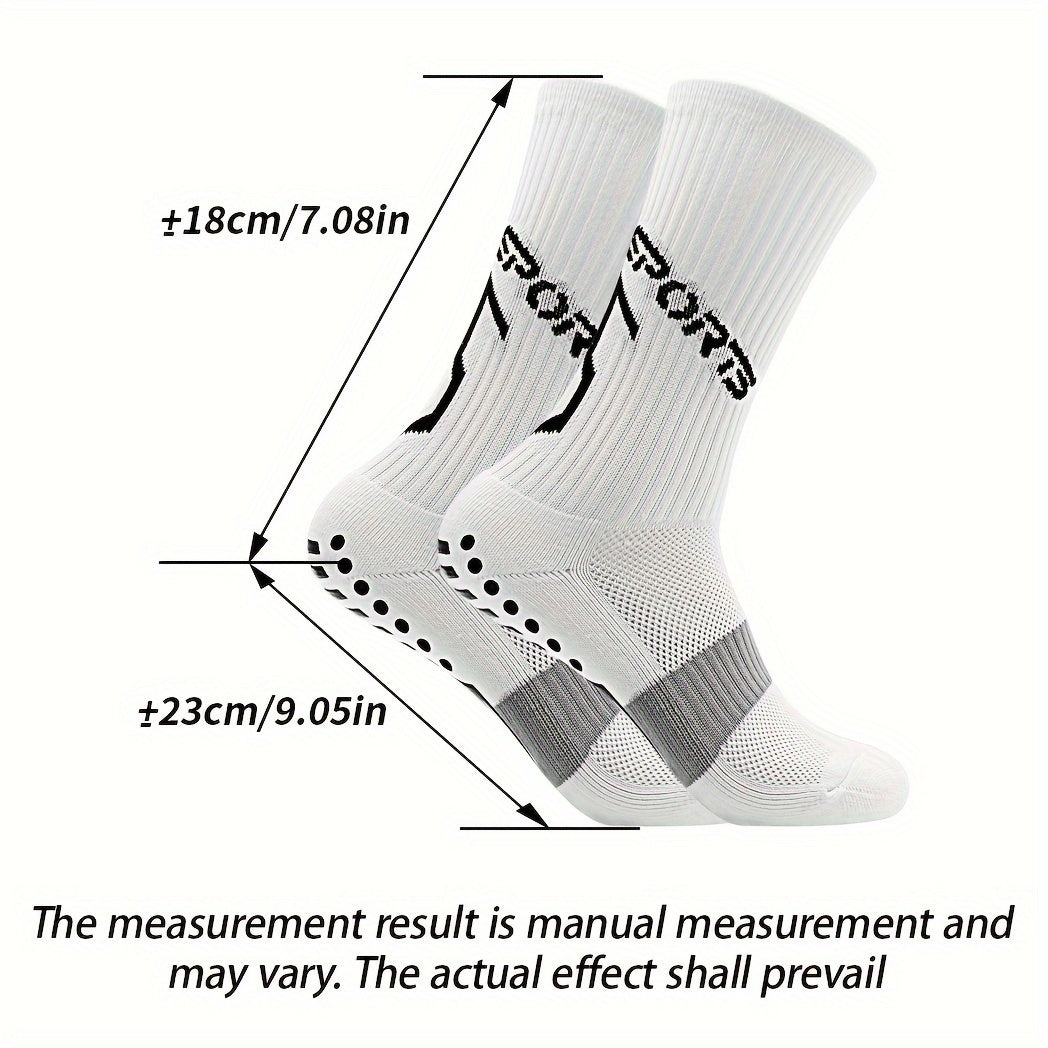 4 Pairs Athletic Anti-slip Football Socks For Men And Women
