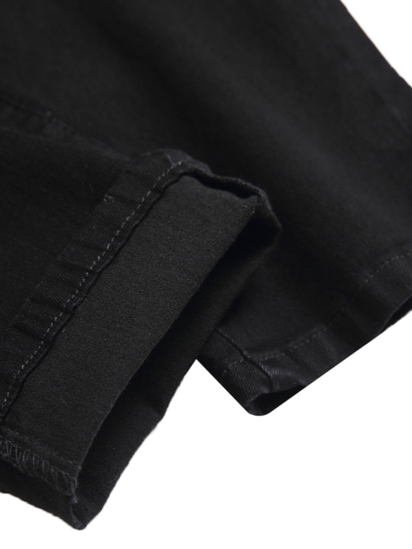 Men's Ripped Pencil Jeans Knee Rips Distressed Stretch Denim Pants
