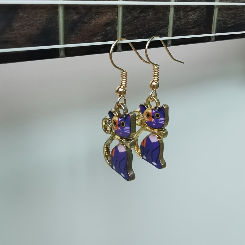 Funny Cat Animal Earrings Halloween Party Accessories