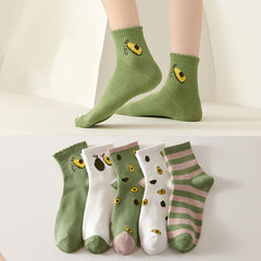 Avocado Print Socks Women's Comfy Stockings & Hosiery