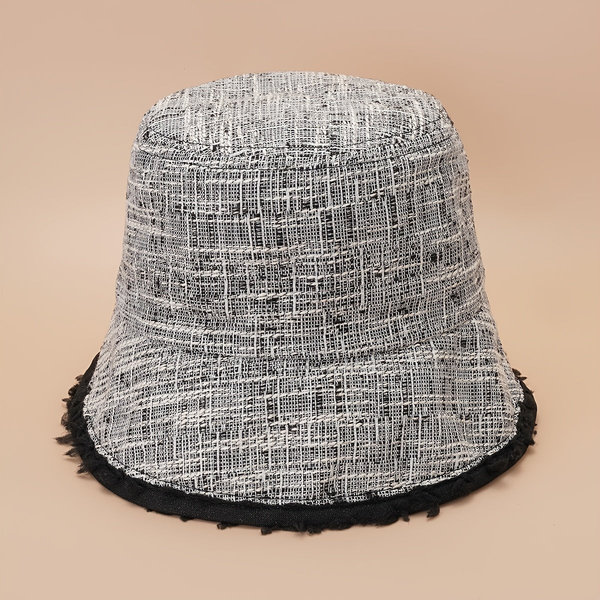 Casual Bucket Hat Cotton Blend Fisherman Cap Frayed Edges Warm Basin Hats