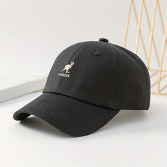 Kids Embroidered Kangaroo Baseball Cap Adjustable Soft Peak Sun Hat