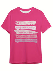 Kids Letter Graphic Short Sleeve T-shirt Summer Sports Clothes