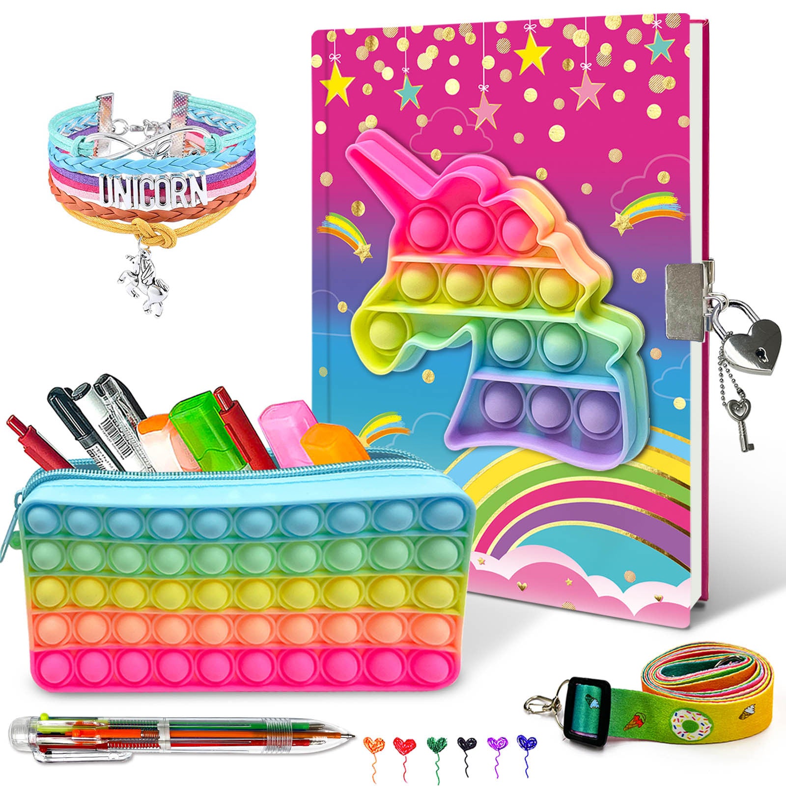 Gadgets Diary Set: Notebook, Pencil Case, Bracelet, Balloons