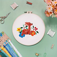 Mesh Embroidery DIY Flower Painting Full Set Needlework Cross Stitch Kit