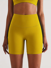 Seamless Hip Lifting Yoga Sports Shorts Wide Waistband
