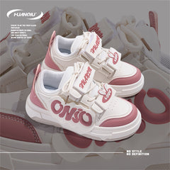 Women's Rabbit & Letter Pattern Skate Shoes Thick Sole Casual Sneakers