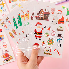 40pcs Christmas Stickers Tree Snowman Water Cup Luggage Decoration