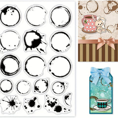 DIY Notebook Scrapbook Coffee Stain Transparent Stamp