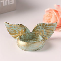 Green Angel Wings Tealight Candle Holders Resin Votive Candle Holder