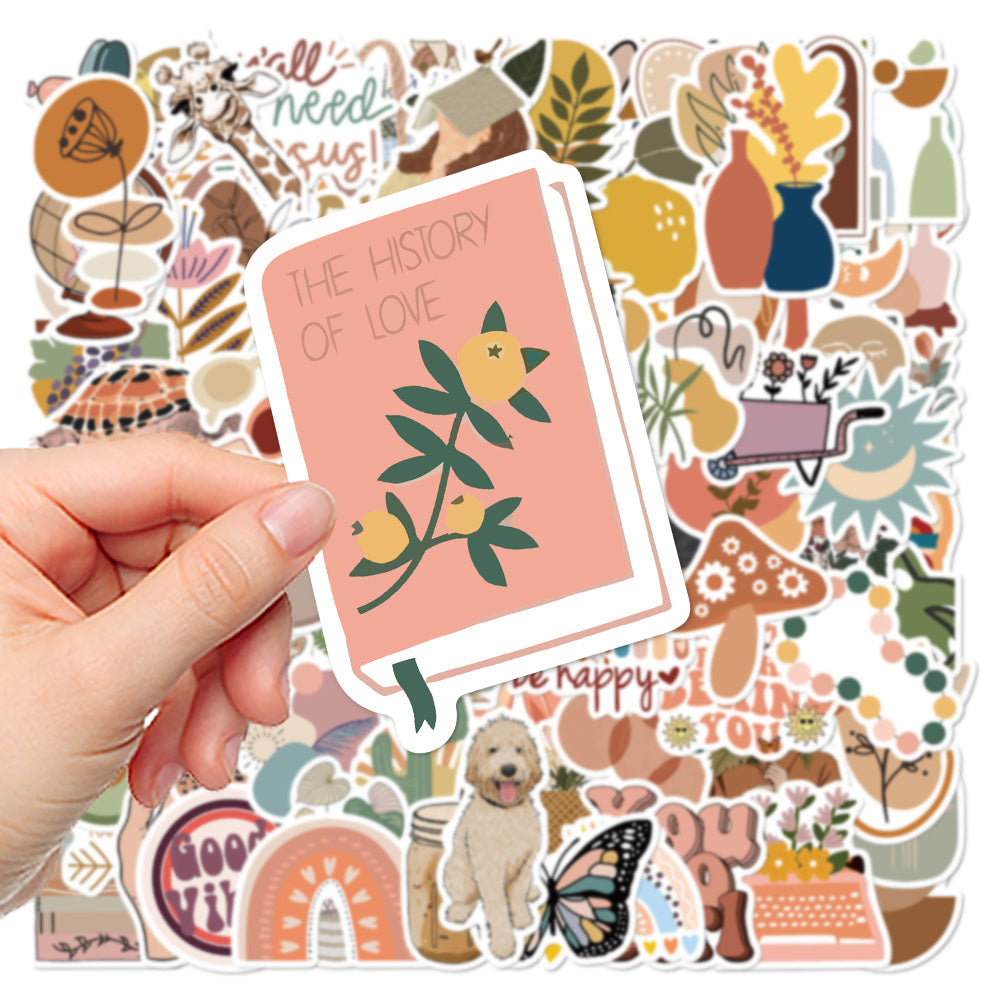 100sheets Polyamid Graffiti Sticker DIY Stationery Cup Decor Sticker