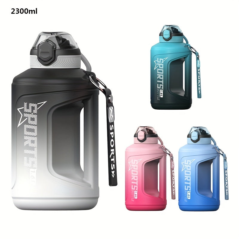 Durable PC Silicone Rubber Sports Water Bottle 1pc
