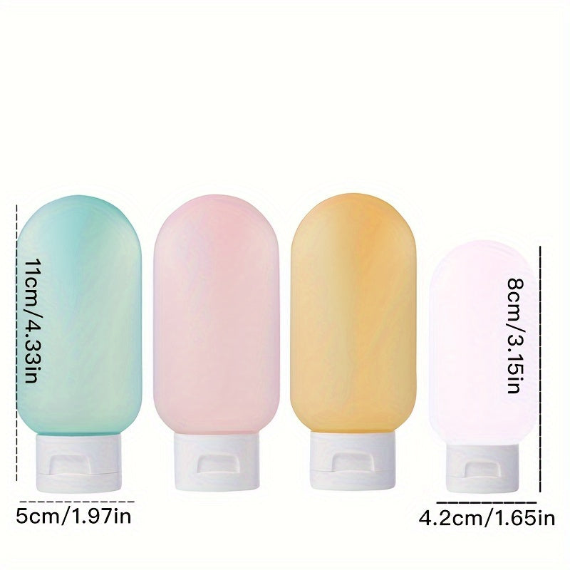 3pcs Travel Sub Bottle Toiletries Makeup Shampoo Shower Gel Portable