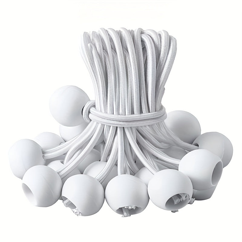 6pcs Plastic Ball Ropes Outdoor Tent Fixed Ball Rope Elastic Strap