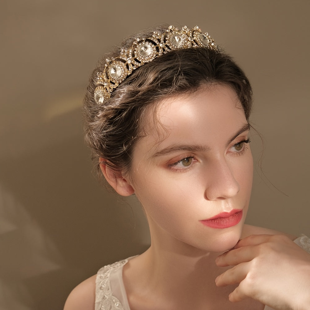 Rhinestone Tiara Crown Wedding Hair Jewelry