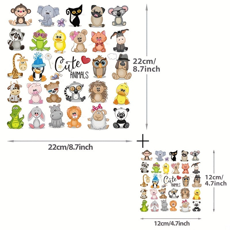 Animal Patches Set Iron on Transfers for Baby Shirt Hat