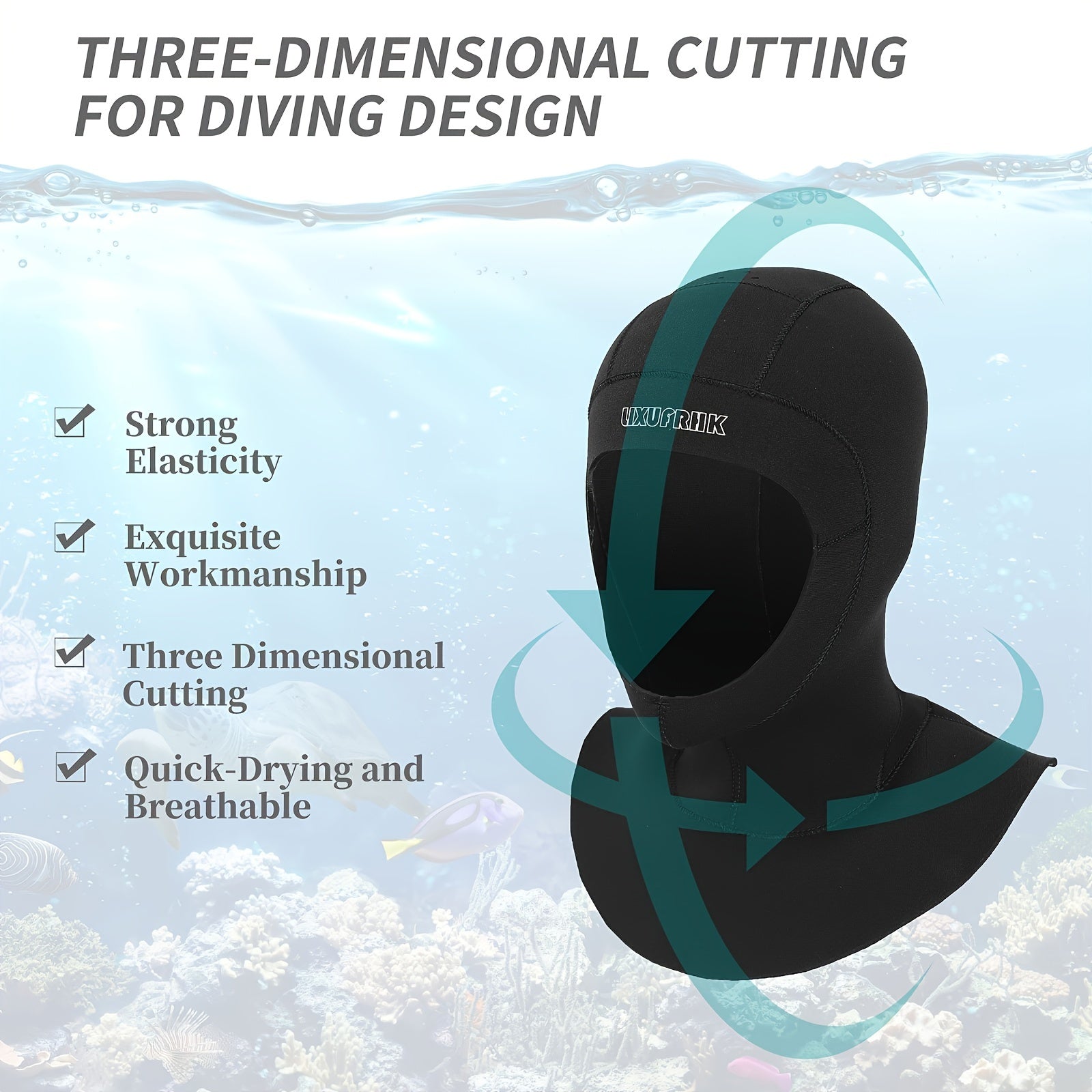 Stretchable Density Wetsuit Hood 5MM