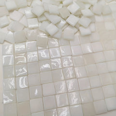 60pcs Ivory Hot Melt Glass Mosaic DIY Material for Children's Puzzle Making