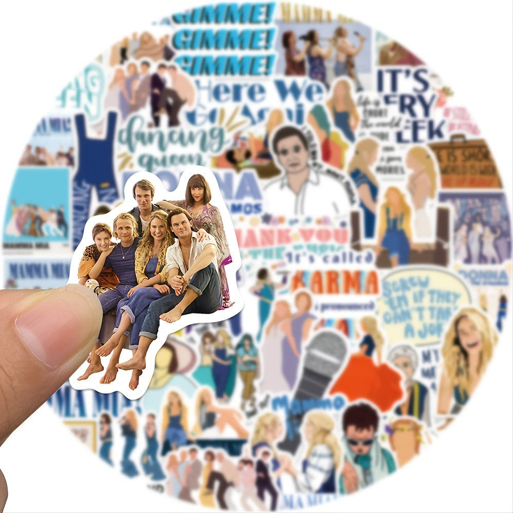 Classic Movie Themed Waterproof Stickers for Laptops, Water Bottles