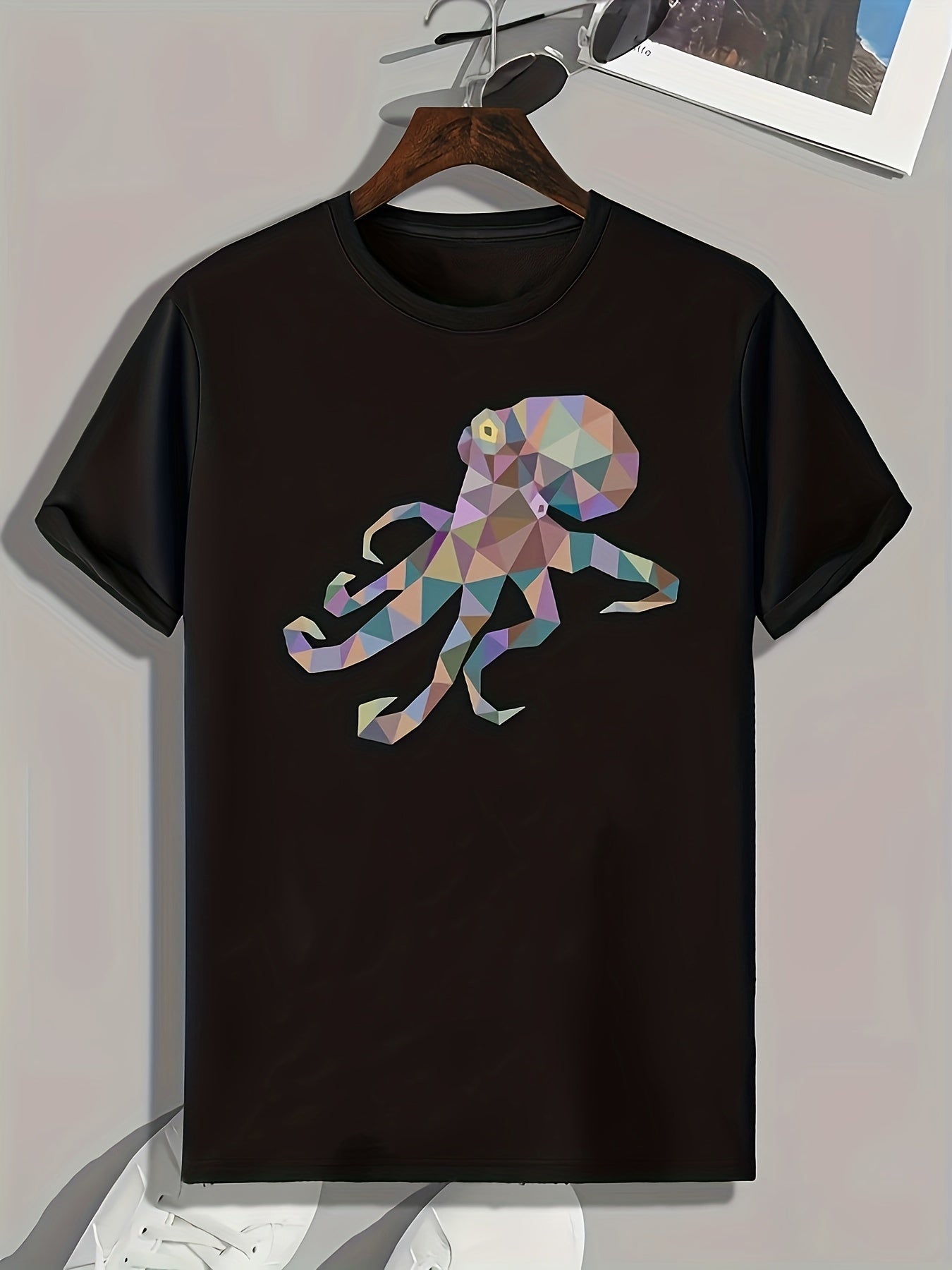 Octopus Pattern Print Men's Sports T-shirt | Graphic Tee