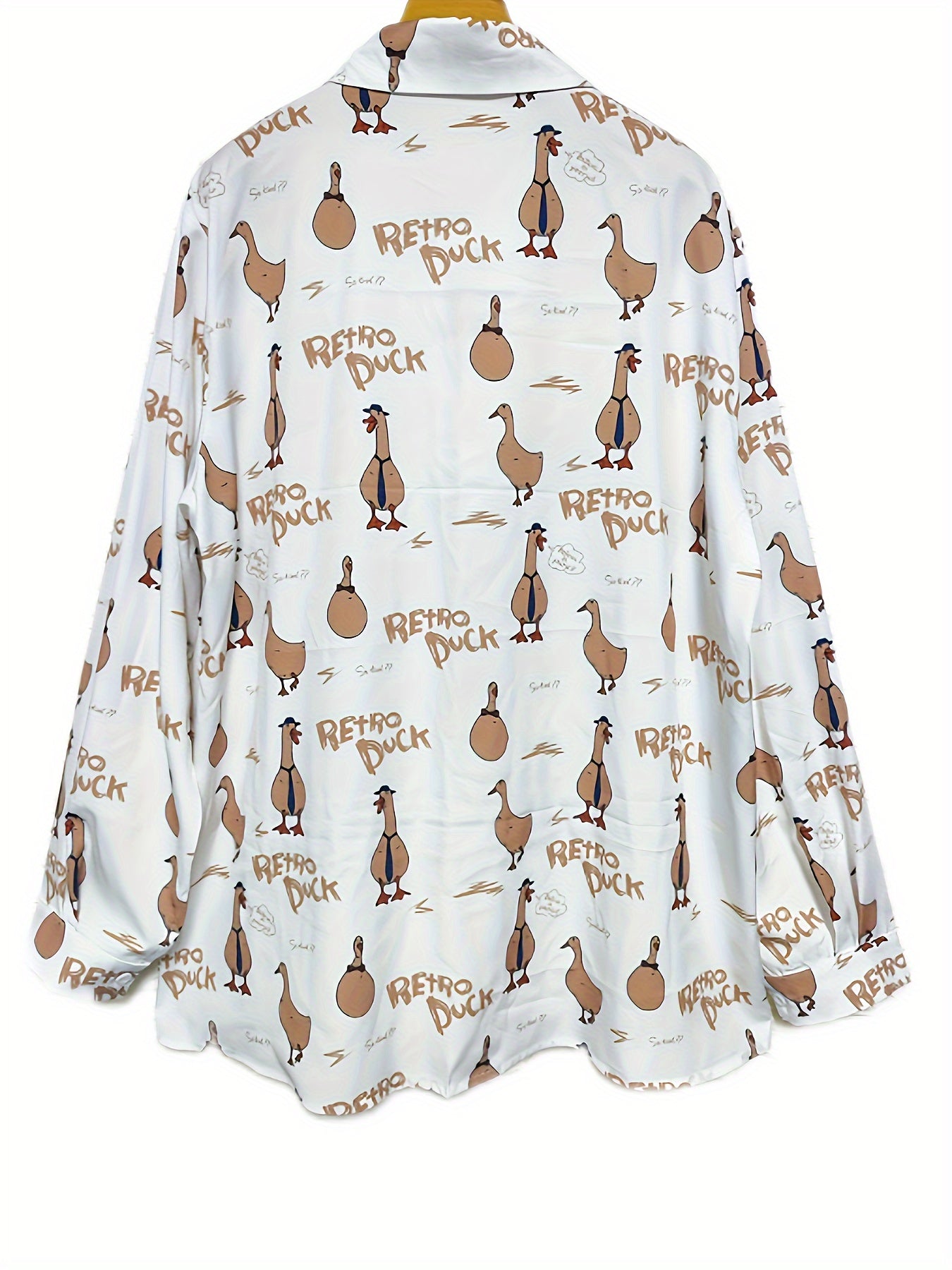Casual Blouse Women's Plus Duck & Letter Print Blouse
