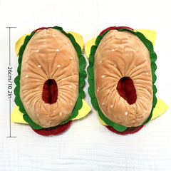 Funny Hamburger Novelty Slip-On Slippers for Women