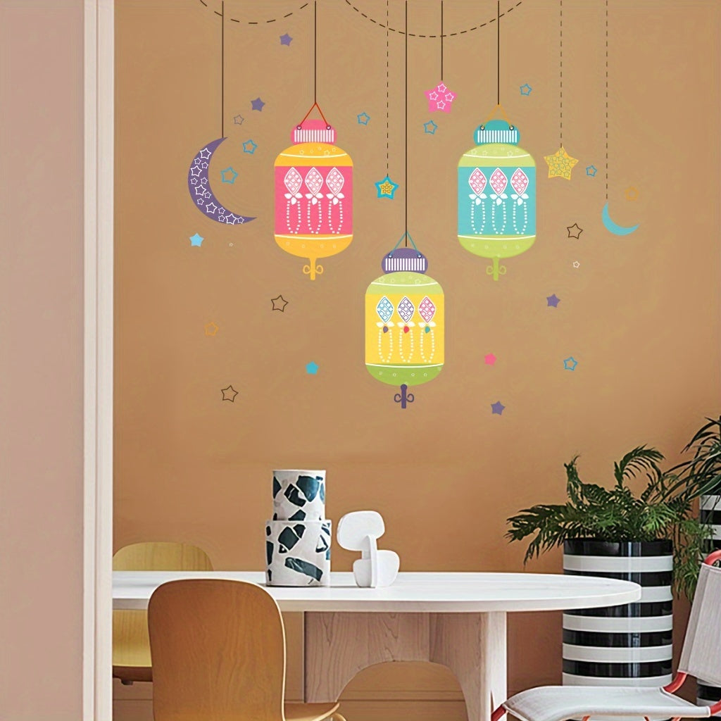 Ramadan Cartoon Pendant Lights Stars Moon Decoration Stickers