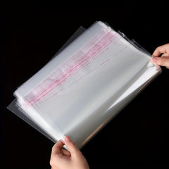 100 Pcs Transparent Self Adhesive Seal Pouch Plastic Opp Bag