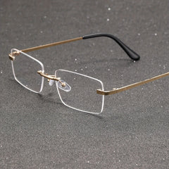 Metal Rimless Eyeglasses for Men