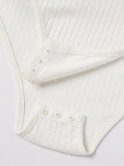 Basic Bodysuit V Neck Short Sleeve