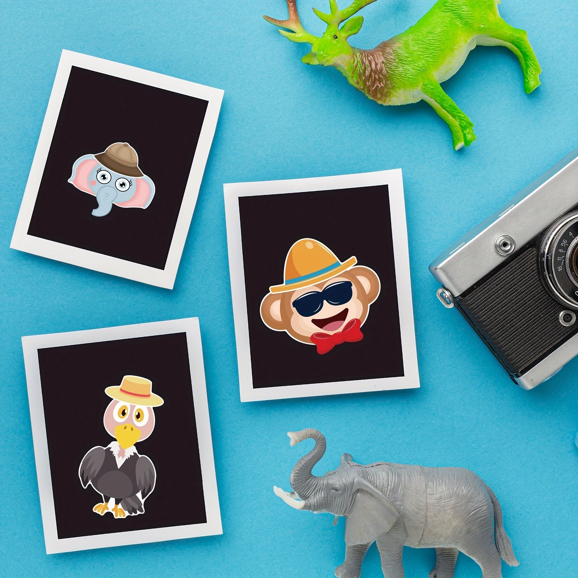 6pcs Cartoon Animal Puzzle DIY Hand Account Sticker