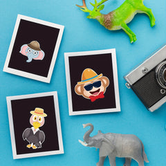 6pcs Cartoon Animal Puzzle DIY Hand Account Sticker