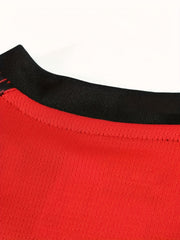 2pcs Boys Red Sports Football Training Outfit Quick Drying T shirt&Shorts