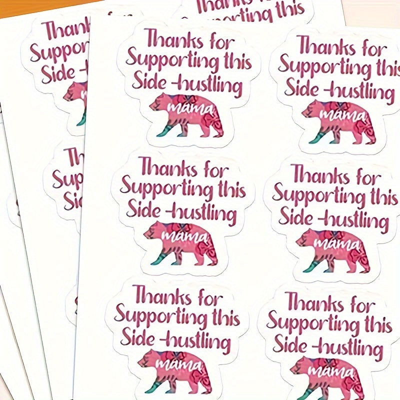 72PCS 3.5cm Thank You For Supporting My Side Push Stickers