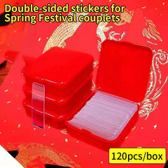 Double-Sided Adhesive Tape 60pcs 120pcs Couplet Non-Marking Household Transparen