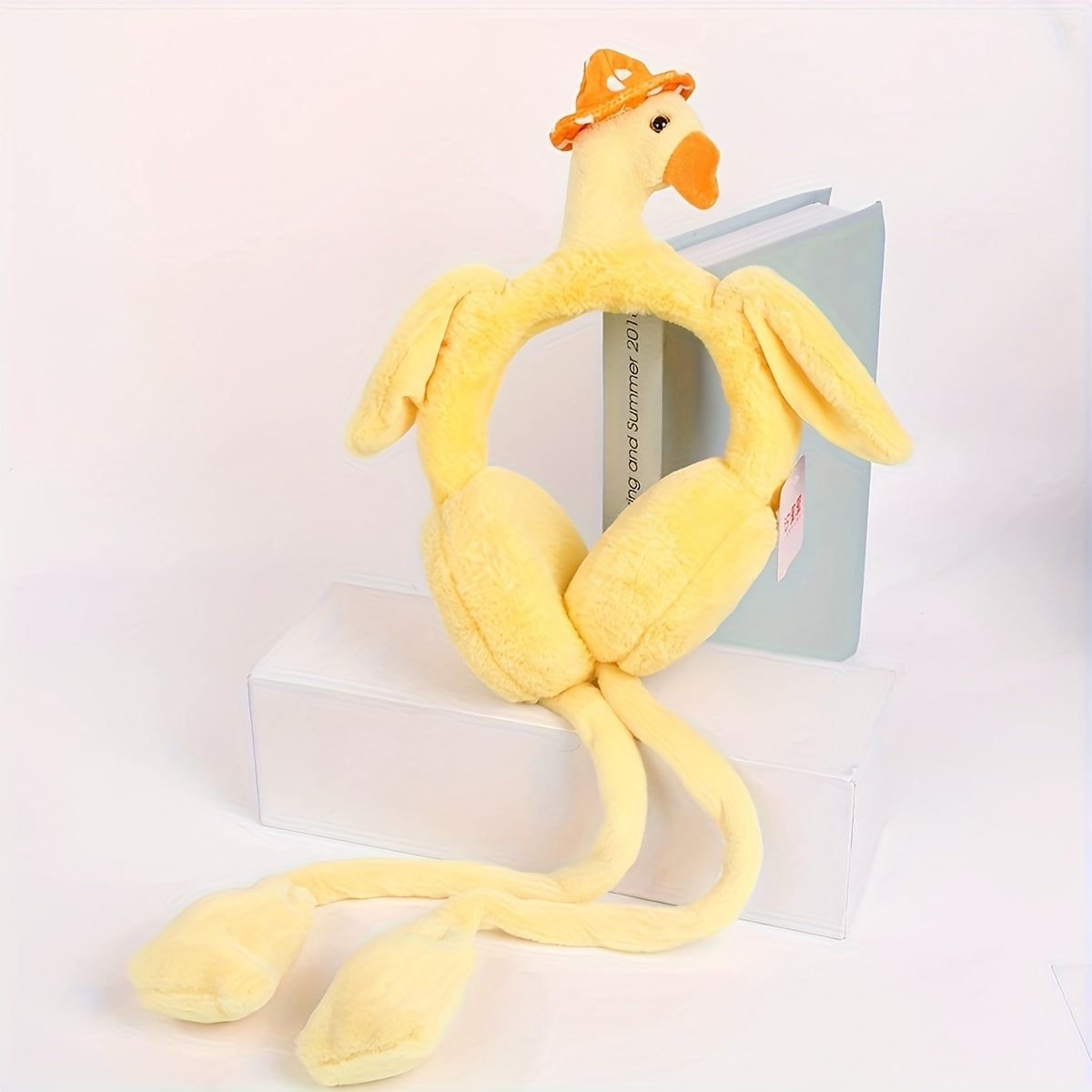 Duck Plush Earmuffs Yellow Orange Winter Ear Warmers Women