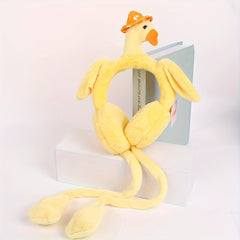 Duck Plush Earmuffs Yellow Orange Winter Ear Warmers Women