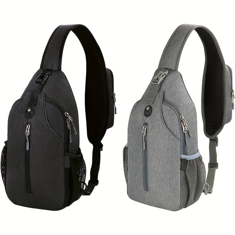 Sporty Chest Bag Zipper Crossbody Bag