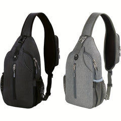 Sporty Chest Bag Zipper Crossbody Bag