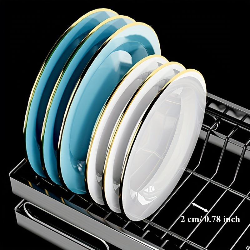 Kitchen Sink Storage Rack Dish Rack Carbon Steel Tableware Shelf