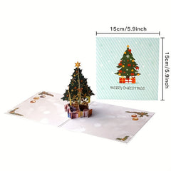 3D Christmas Greeting Card Handwritten Message Creative Gift