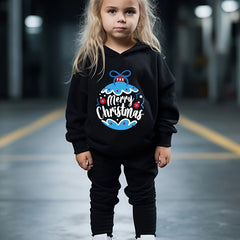 OERYUI Christmas Outfits 2pcs Girls Hoodies Jogger Pants Set