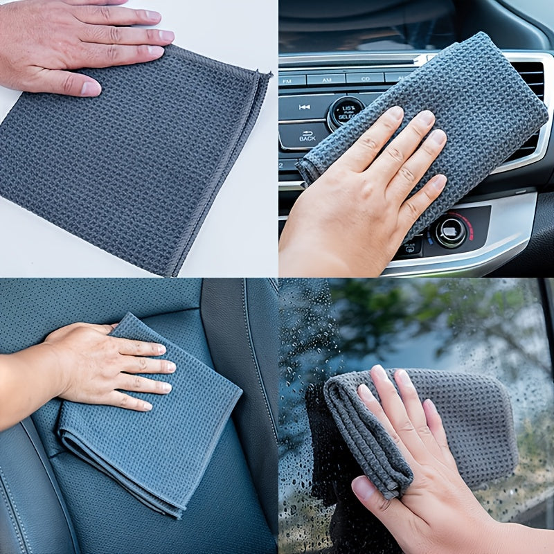 Professional Microfiber Waffle Drying Car Wash Towel 60 cm Grey