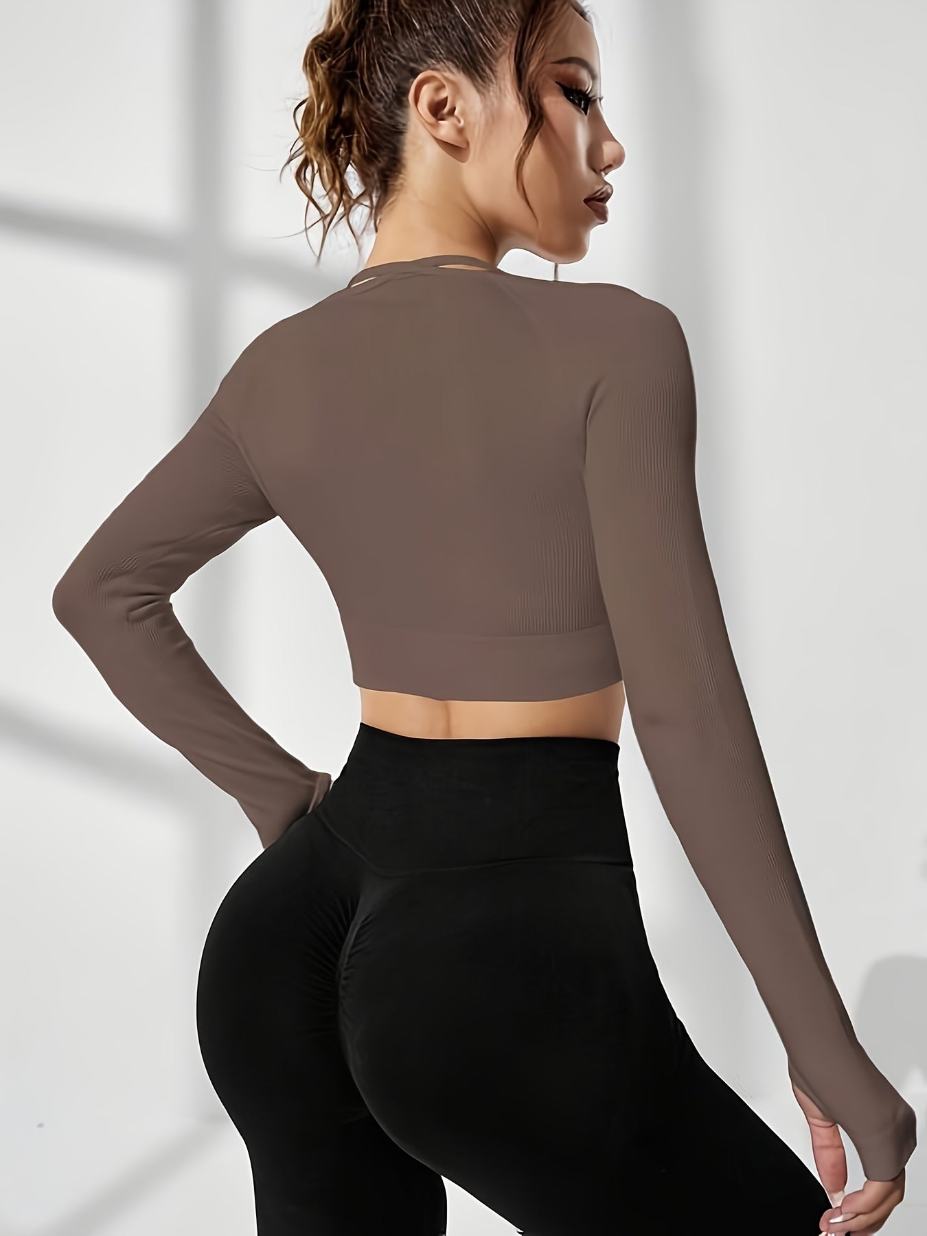 Ribbed Slim Fit Yoga Top Women's Activewear