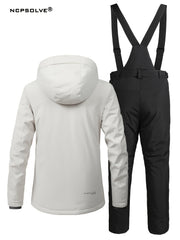 Women's Windproof Ski Set Hooded Jacket & Trouser Activewear