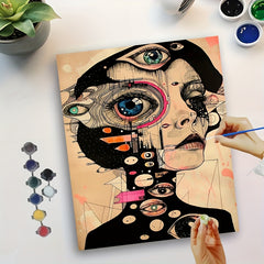 DIY Painting by Numbers Kit Eyed Girl for Beginners