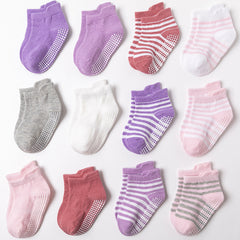 12pcs Kids Anti Skid Socks: Safe and Comfy Feet