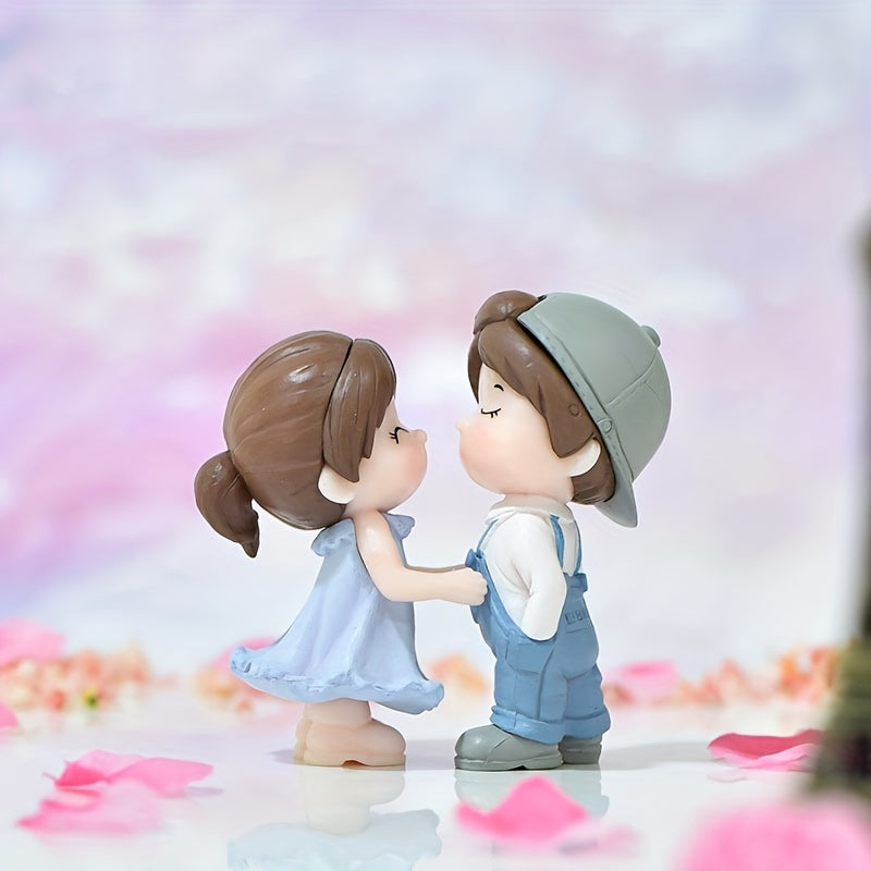 1pc PVC Couple Ornament Cake Decoration Wedding Holiday Gift Supplies
