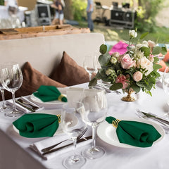 6 Soft Polyester Napkins for Weddings and Parties
